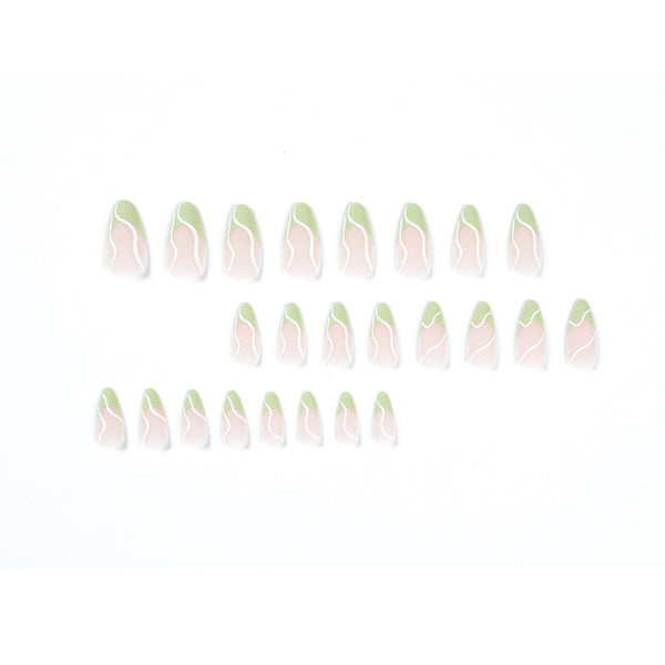 12 Sizes-24 Pcs Press On Nails JP1939