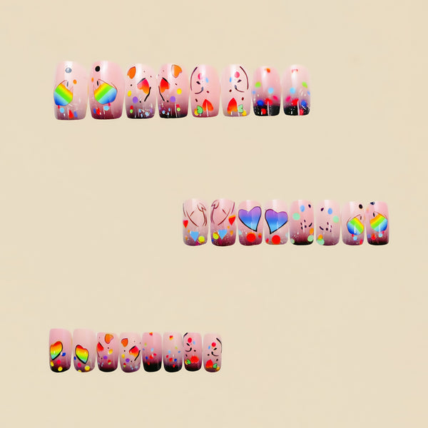 12 Sizes-24 Pcs Press On Nails Y578