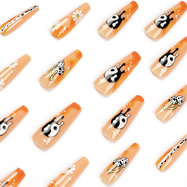 12 Sizes-24 Pcs Press On Nails JP1716