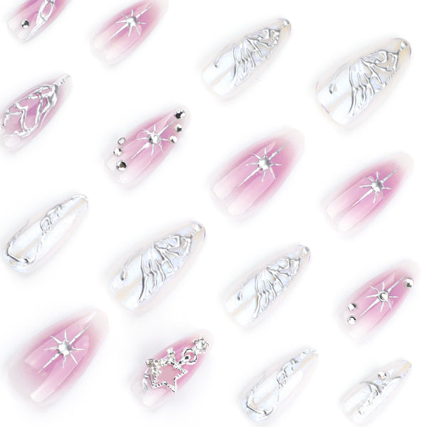 12 Sizes-24 Pcs Press On Nails JP3690
