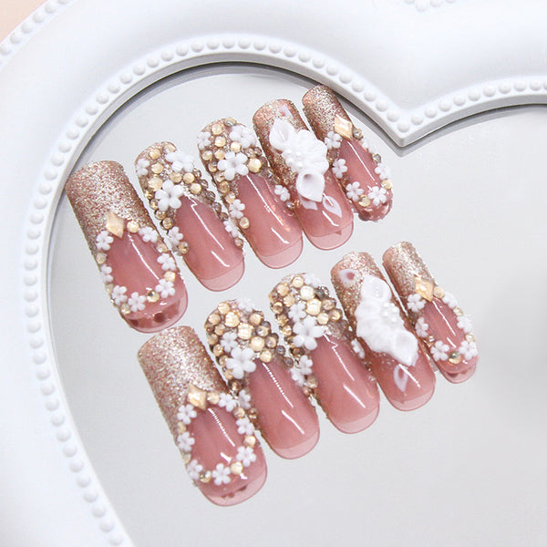 12 Sizes-24 Pcs Press On Nails Z1046