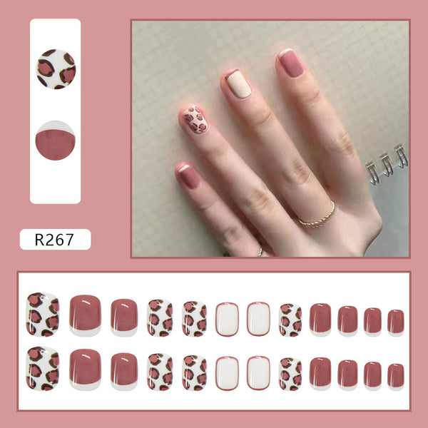 12 Sizes-24 Pcs Press On Nails R241