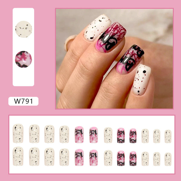 12 Sizes-24 Pcs Press On Nails W791
