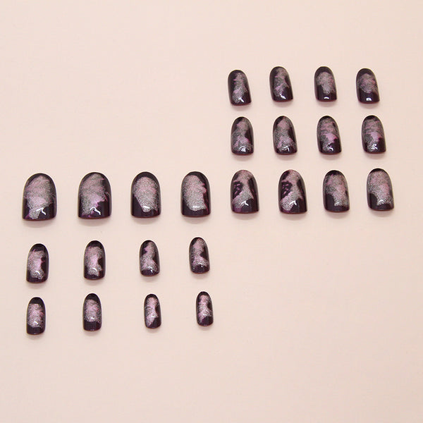 12 Sizes-24 Pcs Press On Nails W1818
