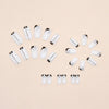 12 Sizes-24 Pcs Press On Nails W1041