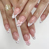 12 Sizes-24 Pcs Press On Nails C1329