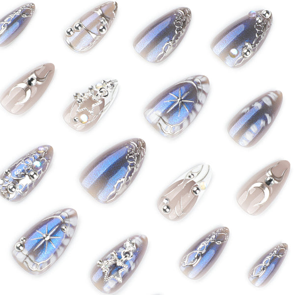12 Sizes-24 Pcs Press On Nails JP4121
