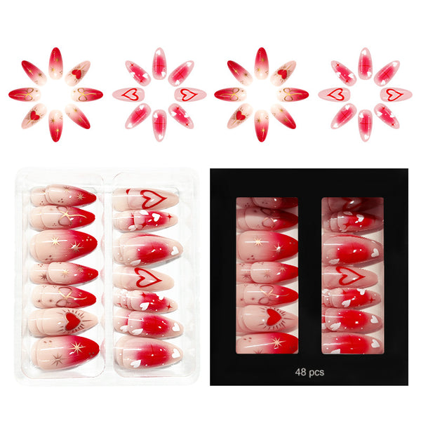 48 Pcs Press On Nails Vday-2-48pcs