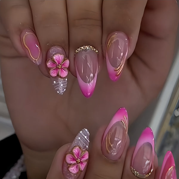 12 Sizes-24 Pcs Press On Nails Y1824