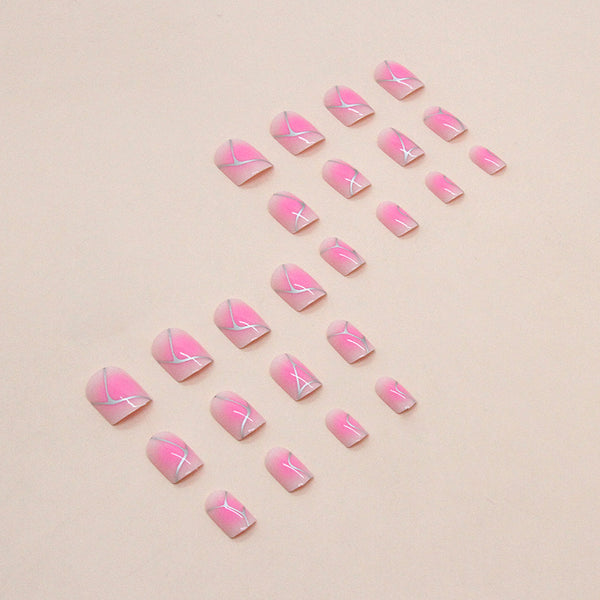 12 Sizes-24 Pcs Press On Nails W964