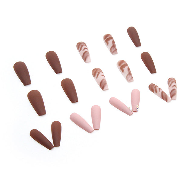 12 Sizes-24 Pcs Press On Nails W220