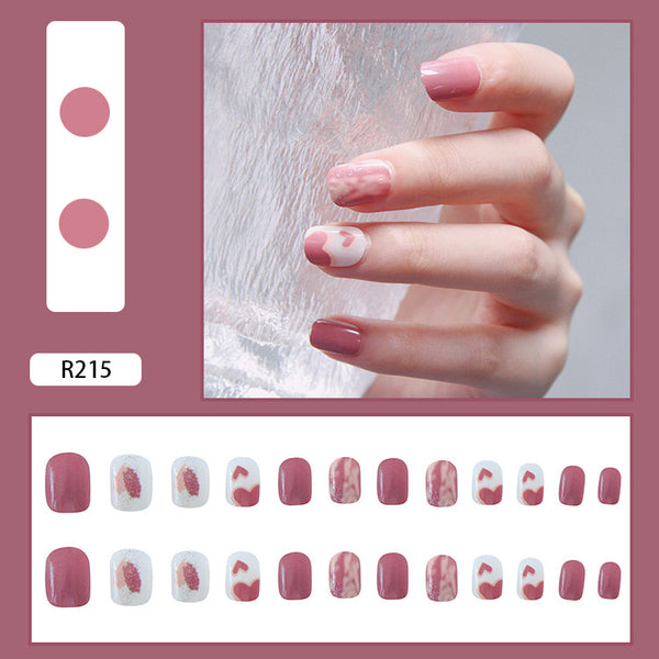 12 Sizes-24 Pcs Press On Nails R201