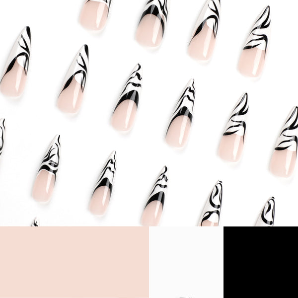 12 Sizes-24 Pcs Press On Nails JP2820