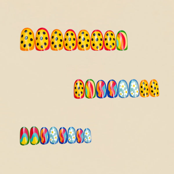 12 Sizes-24 Pcs Press On Nails Y2025