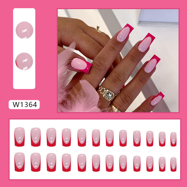 12 Sizes-24 Pcs Press On Nails W1364