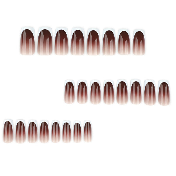 12 Sizes-24 Pcs Press On Nails JP4171
