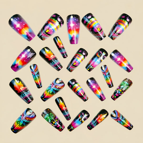 12 Sizes-24 Pcs Press On Nails Y1490
