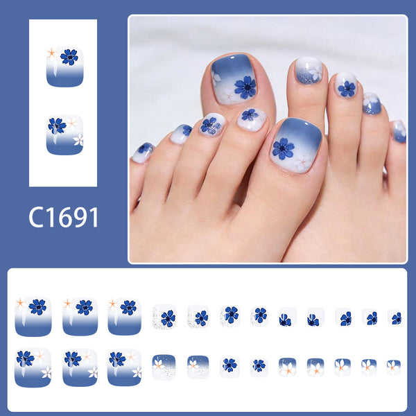 12 Sizes-24 Pcs Press On Nails C1691