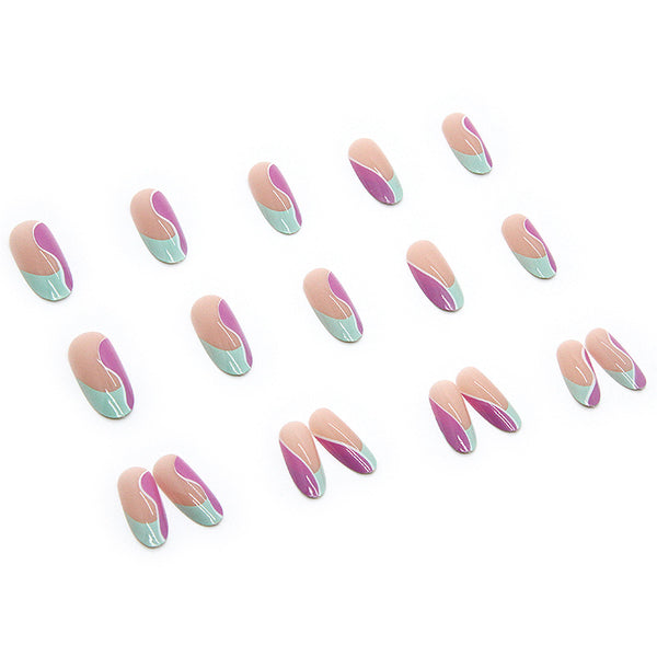 12 Sizes-24 Pcs Press On Nails W094