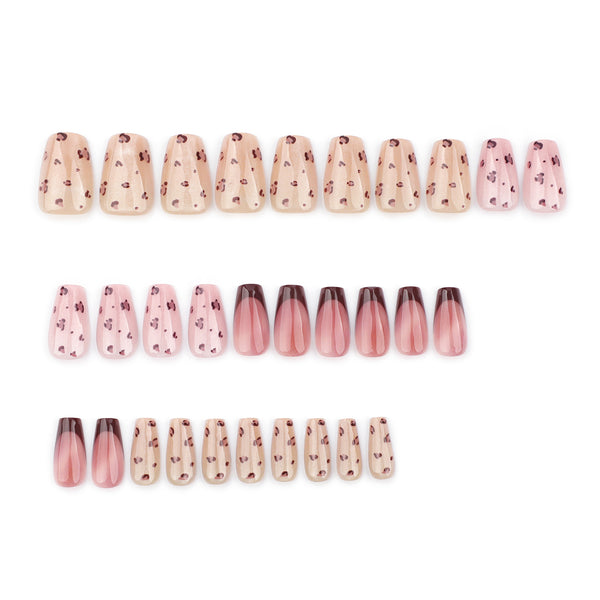 12 Sizes-24 Pcs Press On Nails GN047