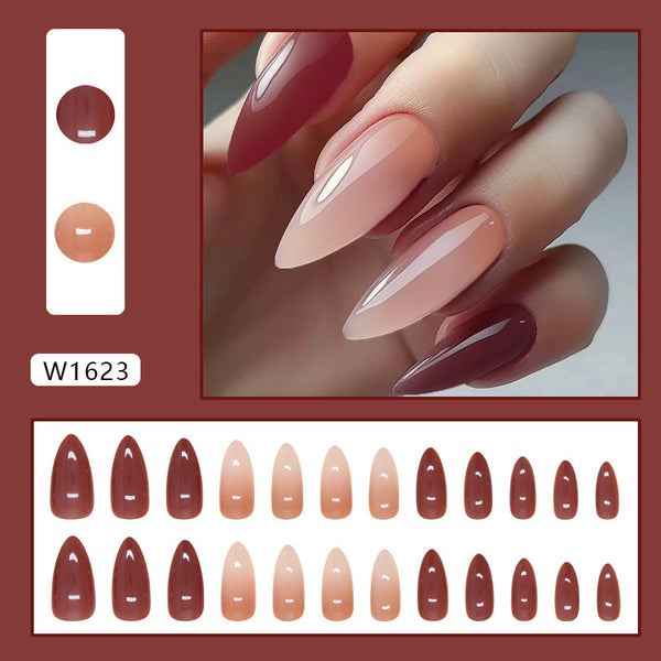 12 Sizes-24 Pcs Press On Nails W1623