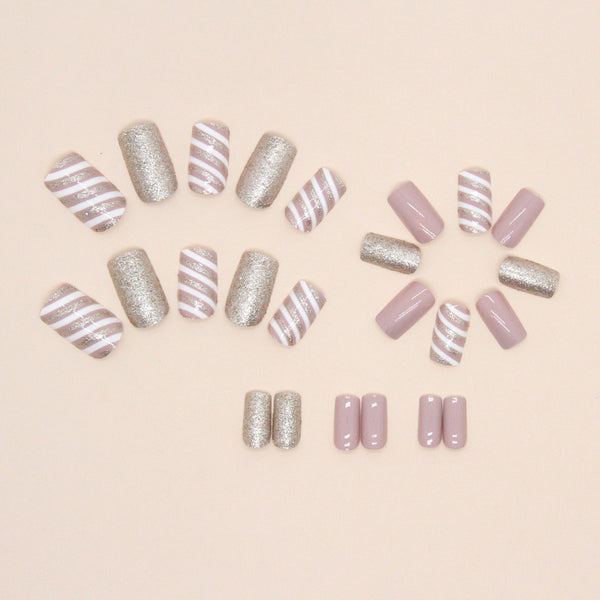 12 Sizes-24 Pcs Press On Nails W928