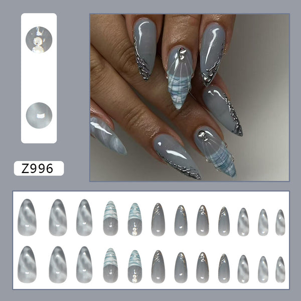 12 Sizes-24 Pcs Press On Nails Z996