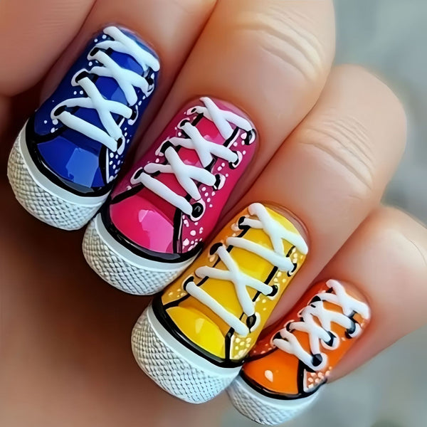 12 Sizes-24 Pcs Press On Nails Y1588