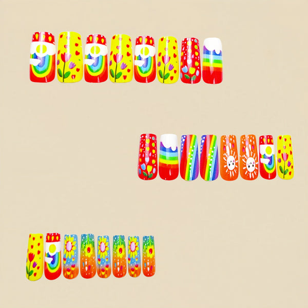 12 Sizes-24 Pcs Press On Nails Y728
