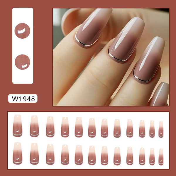 12 Sizes-24 Pcs Press On Nails W1948