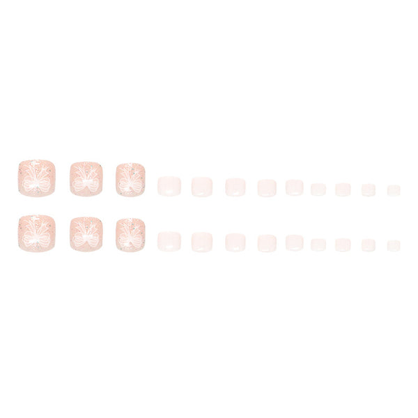 12 Sizes-24 Pcs Press On Nails F166