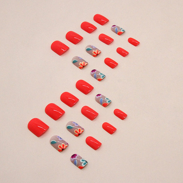 12 Sizes-24 Pcs Press On Nails W1378