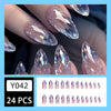 12 Sizes-24 Pcs Press On Nails Y042