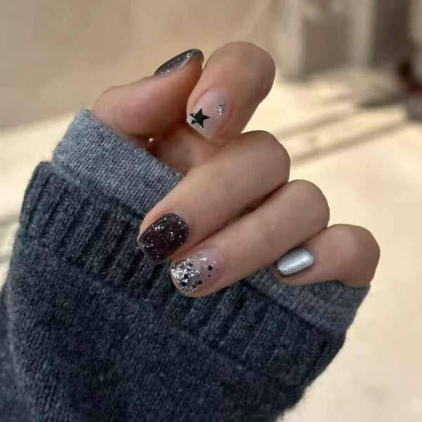 12 Sizes-24 Pcs Press On Nails R905