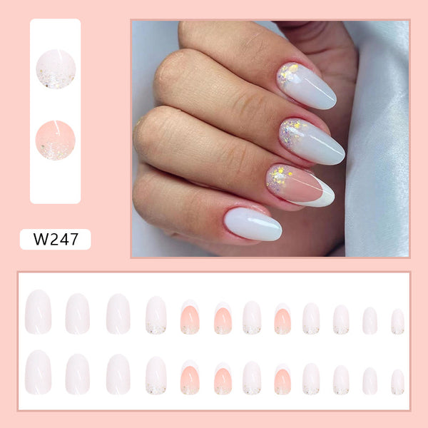 12 Sizes-24 Pcs Press On Nails W247