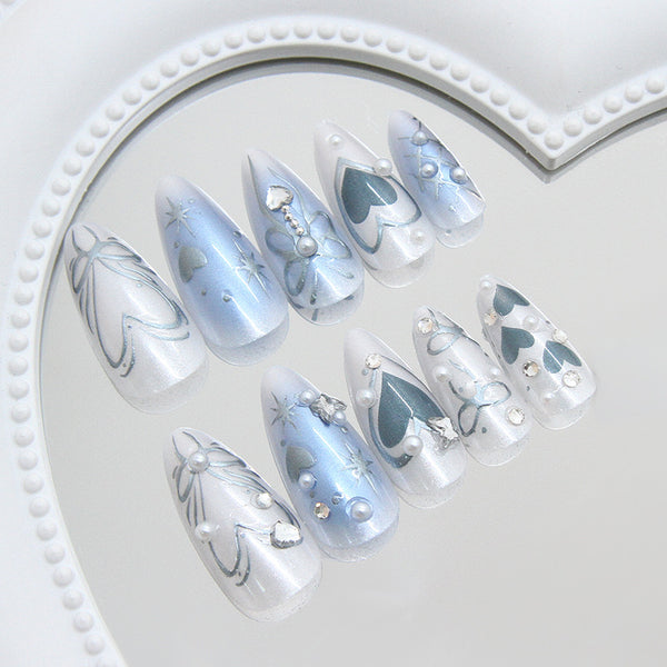 12 Sizes-24 Pcs Press On Nails Z1052