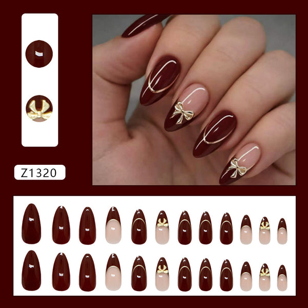 12 Sizes-24 Pcs Press On Nails Z1320