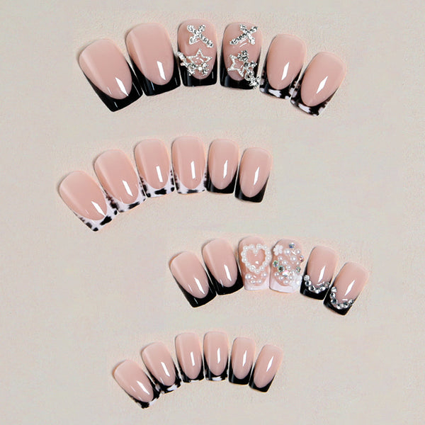 12 Sizes-24 Pcs Press On Nails K217