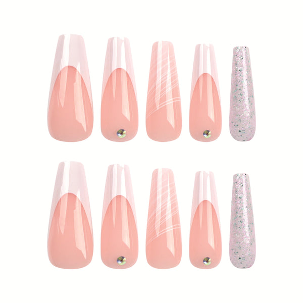 12 Sizes-24 Pcs Press On Nails JP3087