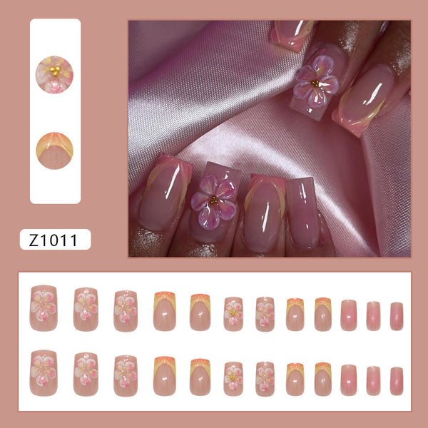 12 Sizes-24 Pcs Press On Nails Z1011