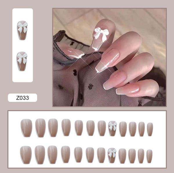 12 Sizes-24 Pcs Press On Nails Z001