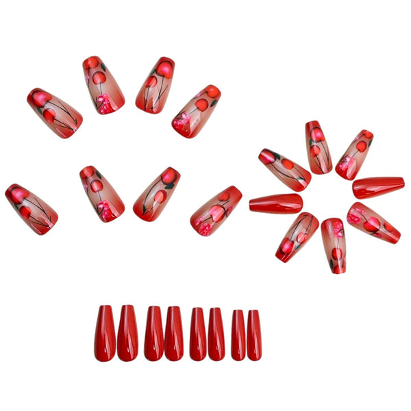 12 Sizes-24 Pcs Press On Nails y2089-24