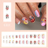 12 Sizes-24 Pcs Press On Nails C221