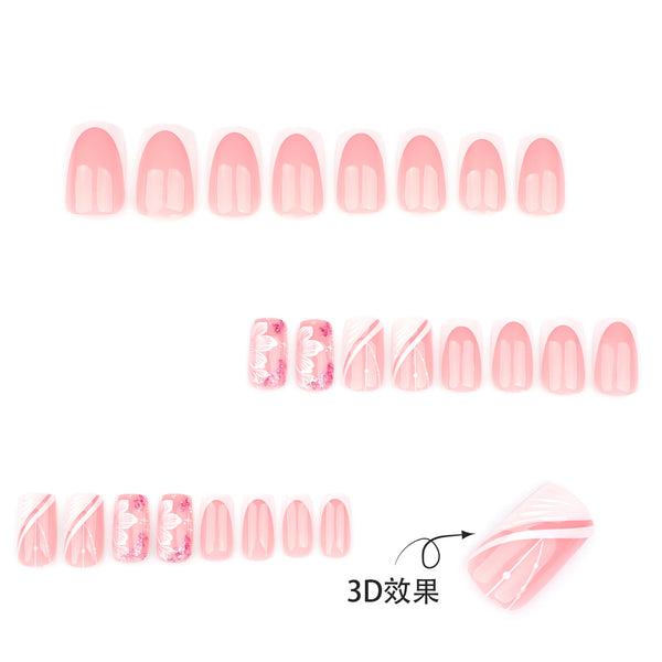 12 Sizes-24 Pcs Press On Nails JP3755
