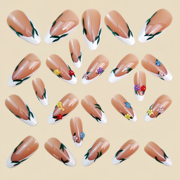12 Sizes-24 Pcs Press On Nails Y1477