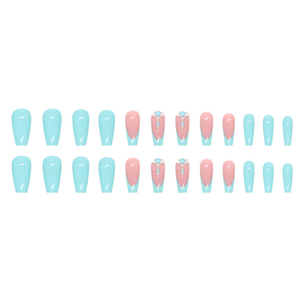 12 Sizes-24 Pcs Press On Nails Z667
