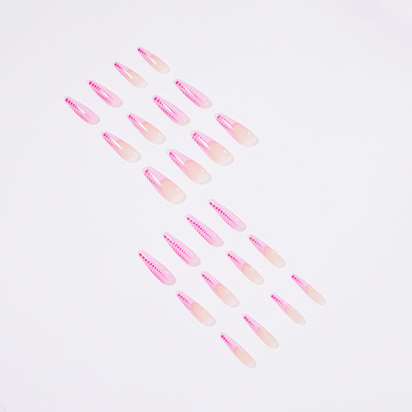 12 Sizes-24 Pcs Press On Nails JP1444