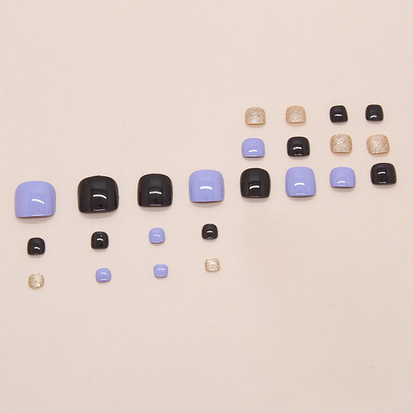 12 Sizes-24 Pcs Press On Nails F131