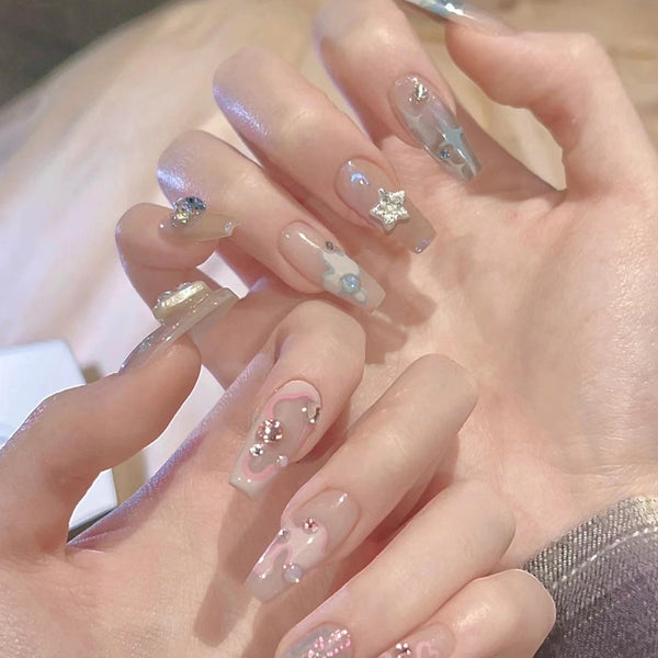 12 Sizes-24 Pcs Press On Nails Z522
