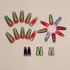 12 Sizes-24 Pcs Press On Nails W1376
